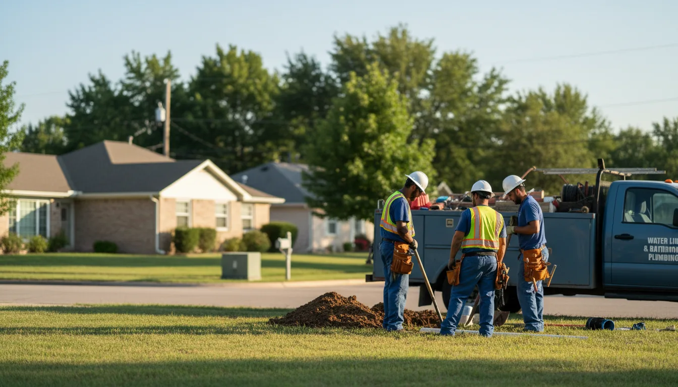 Residential water line and bathroom plumbing service in Hillsboro, KY